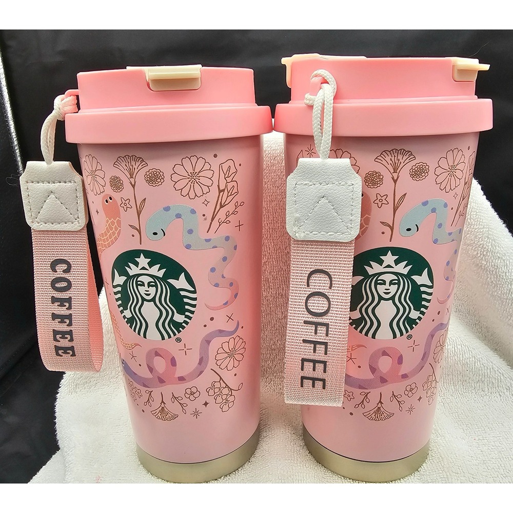 New-2 Starbucks 2025 Lunar New Year Of The Snake Tumblers-WITH Collector Pin - Picture 4 of 8
